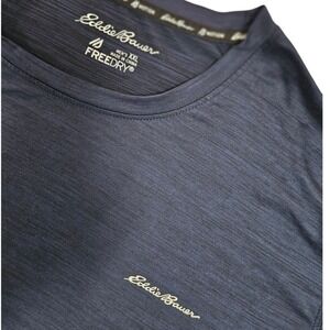 Eddie Bauer Performance Tee Mens XXL Navy Blue FreeDry Motion Space Dye Shirt